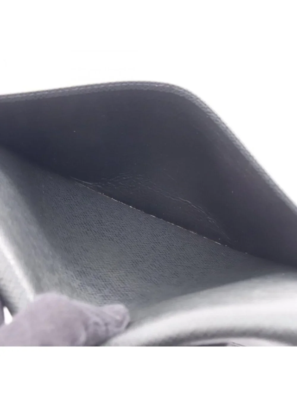 Louis Vuitton Clutch Selenga Taiga Ardoise Black Leather